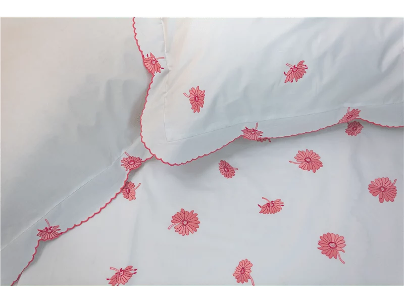 Jogo de Cama em Percal-LP030-010-270 cm Larg-Queen Size-6 Pe�as