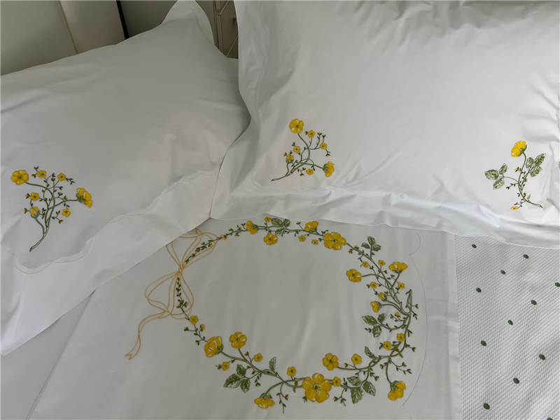 Jogo de Cama em Percal-LP195-002-275cm Larg-Queen Size-6 Pe�as